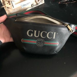 Authentic Gucci Print Small Belt Bag